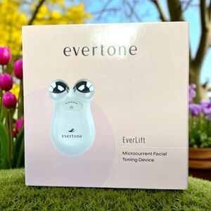 EverLift Microcurrent Facial Toning Device - Silver and White